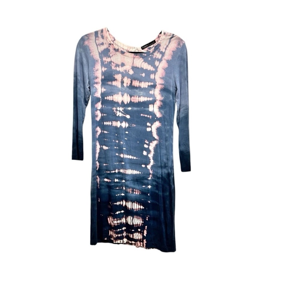 Gypsy 05 Bamboo Tie Dye Long Sleeve Bodycon Dress Women's Size S Knee Length - Picture 2 of 5